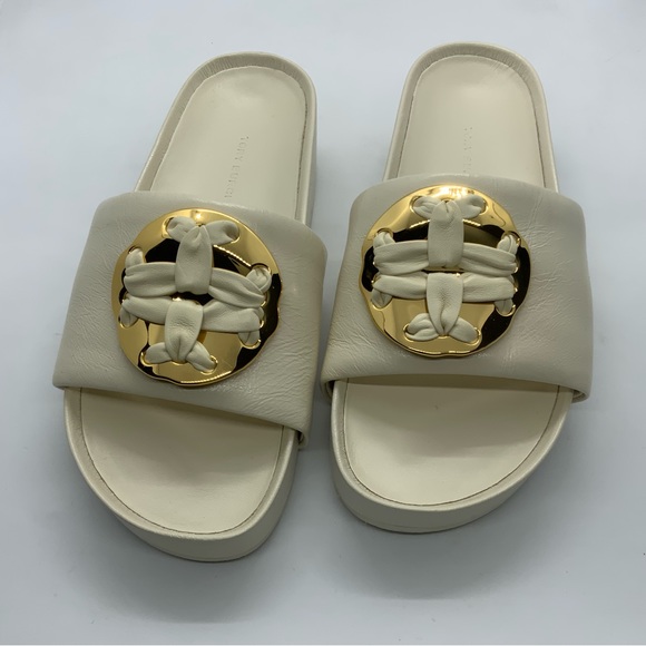 Tory Burch Double-T Slides - Picture 11 of 14
